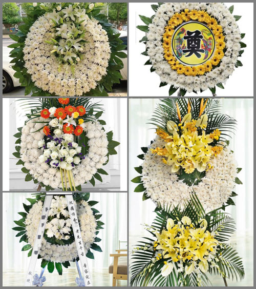 山东青岛莱西市夏格庄镇善人庄村花圈速递